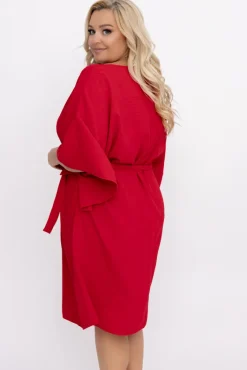 Damskie Polski Czerwona Tunika kimono LUNDIA