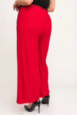 Damskie Polski Czerwone Spodnie kuloty brokatowe WIGIO