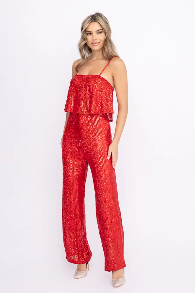 Damskie Włoski Kombinezon z cekinami MONTERO