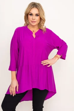 Damskie Polski Fioletowa Bluzka brokatowa VERONI