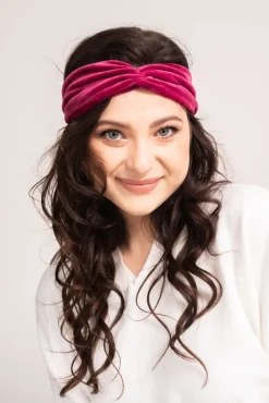 Fioletowa Opaska welurowa CADIO