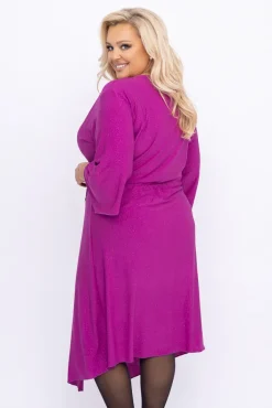 Polski Fioletowa Sukienka brokatowa KENZI