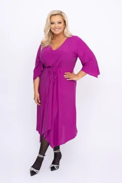 Polski Fioletowa Sukienka brokatowa KENZI