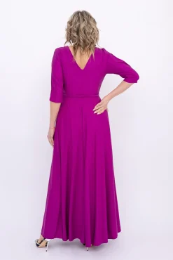 Polski Fioletowa Sukienka brokatowa LESEMINA