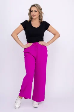 Damskie Włoski Fioletowe Spodnie DEROME