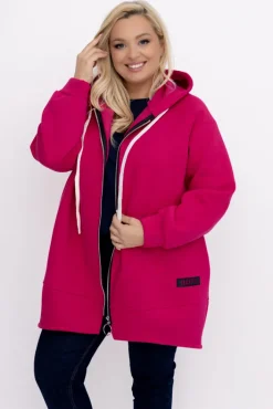 Damskie Włoski Fuksjowa Bluza dresowa FERINA