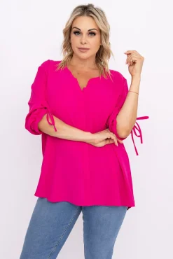 Damskie Polski Fuksjowa Bluzka CRYNO