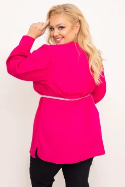 Damskie Polski Fuksjowa Bluzka LEMENTO