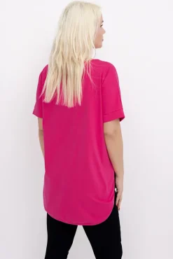 Damskie Włoski Fuksjowa Bluzka MERZI