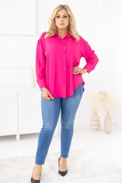 Damskie Polski Fuksjowa Koszula oversize DEMENO