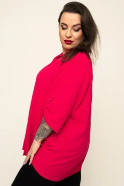 Damskie Polski Fuksjowa Koszula TIARO