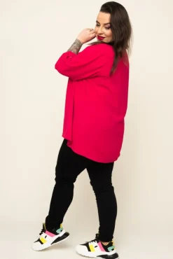 Damskie Polski Fuksjowa Koszula TIARO