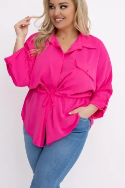 Damskie Włoski Fuksjowa Koszula z wiązaniem SOREGO