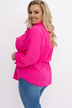 Damskie Włoski Fuksjowa Koszula z wiązaniem SOREGO