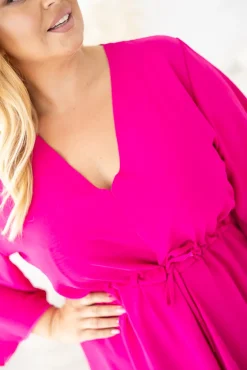 Polski Fuksjowa Sukienka asymetryczna DARLIN