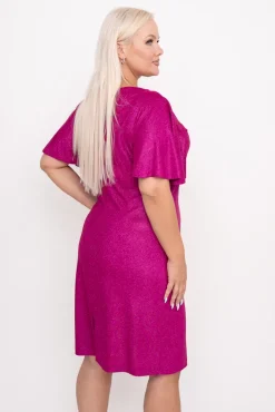 Polski Fuksjowa Sukienka błyszcząca GRIVI