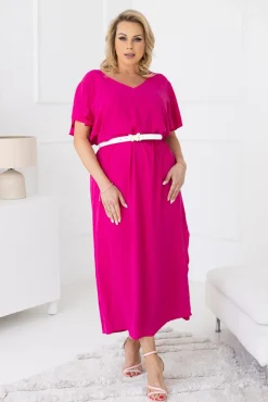 Polski Fuksjowa Sukienka CASABLANCA