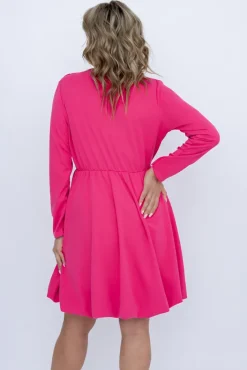 Włoski Fuksjowa Sukienka MILTERI