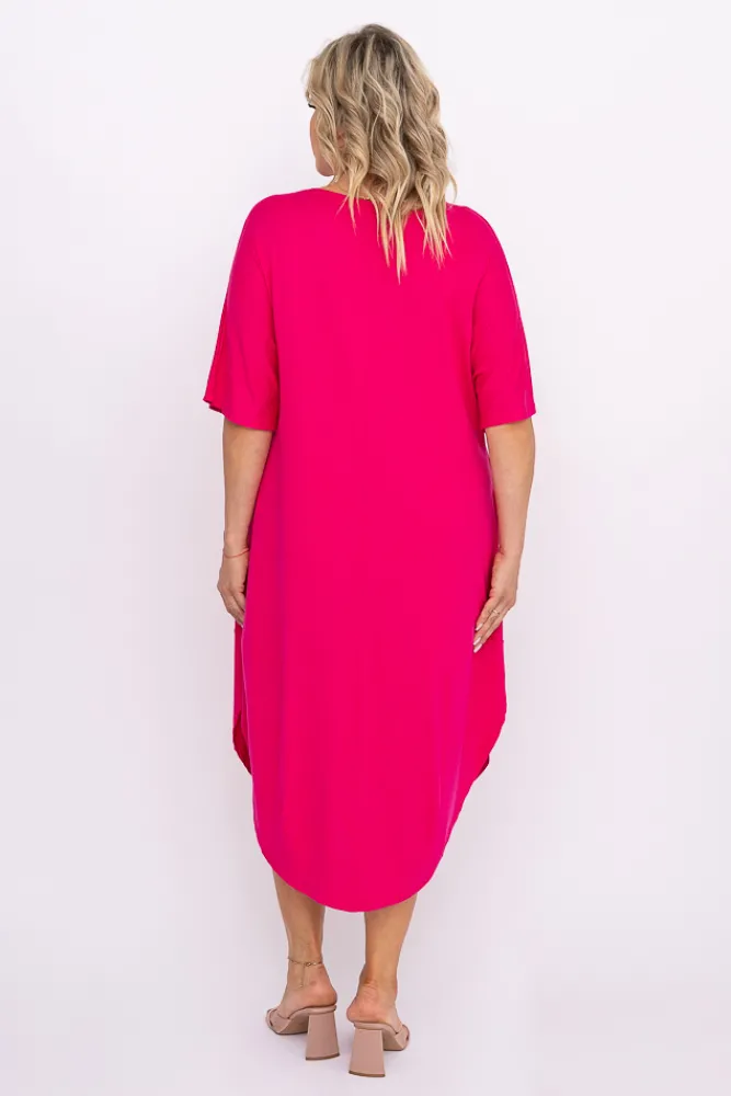 Polski Fuksjowa Sukienka SPINER