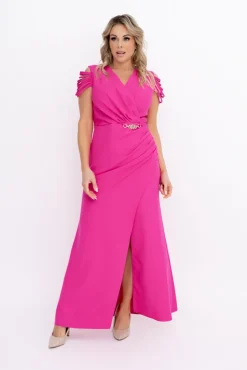 Polski Fuksjowa Sukienka z łańcuszkiem SARIA