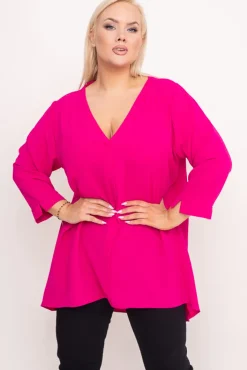 Damskie Polski Fuksjowa Tunika CENZA