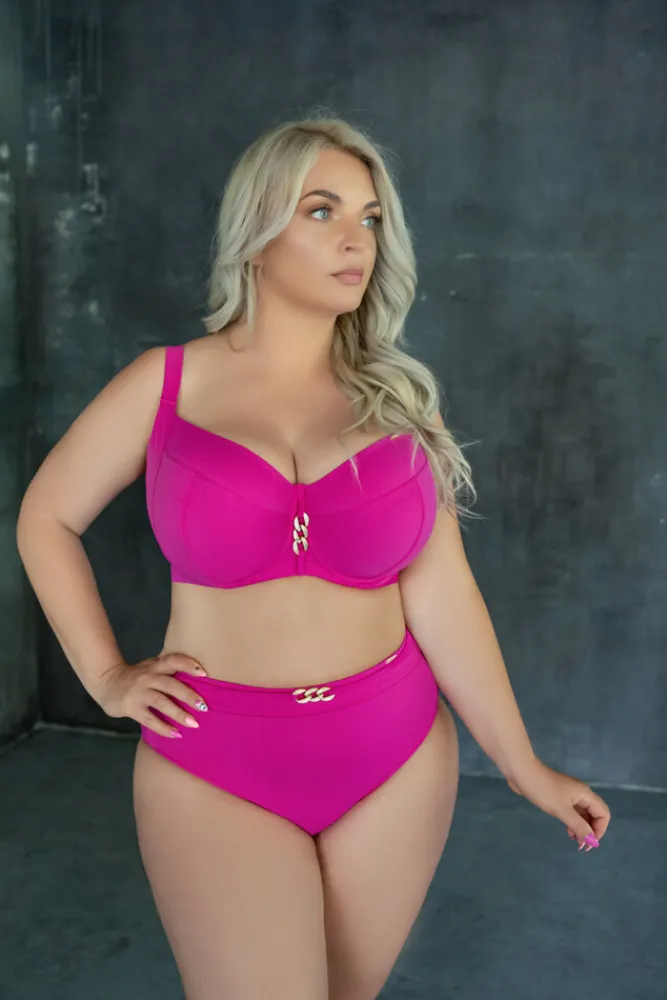 Polski Fuksjowe Figi od stroju kąpielowego CALIFORNIA Wysoki Stan