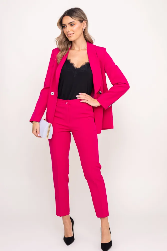 Damskie Polski Fuksjowe Spodnie garniturowe VIRIM