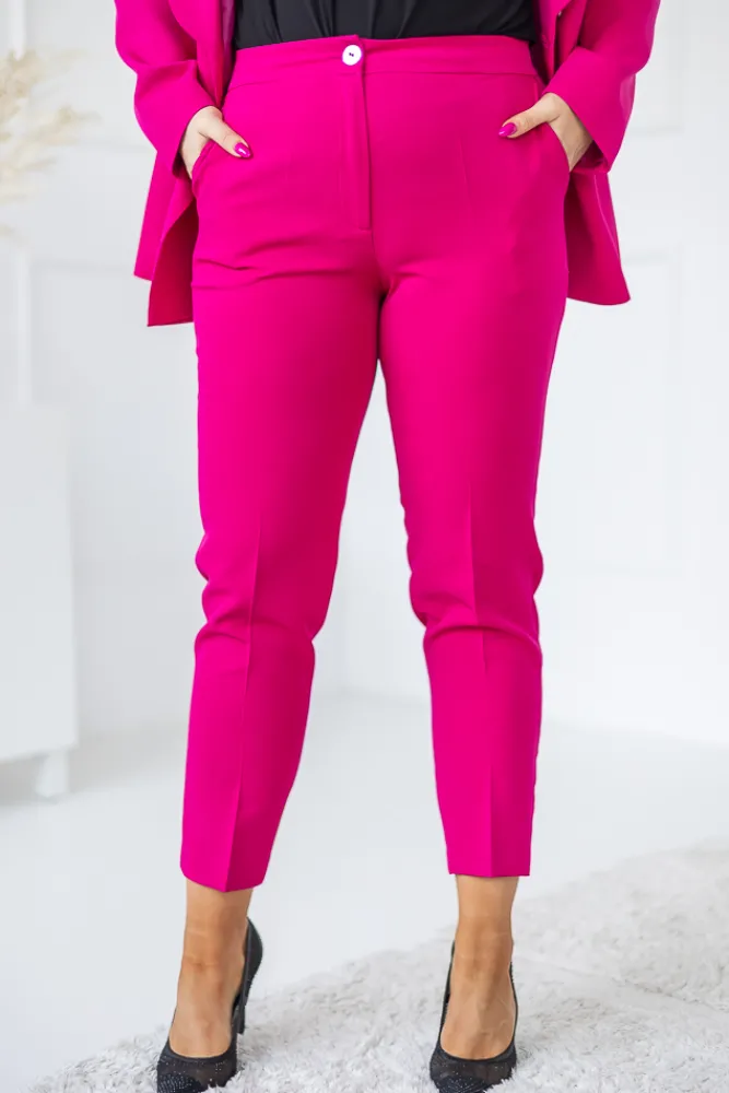Damskie Polski Fuksjowe Spodnie garniturowe VIRIM