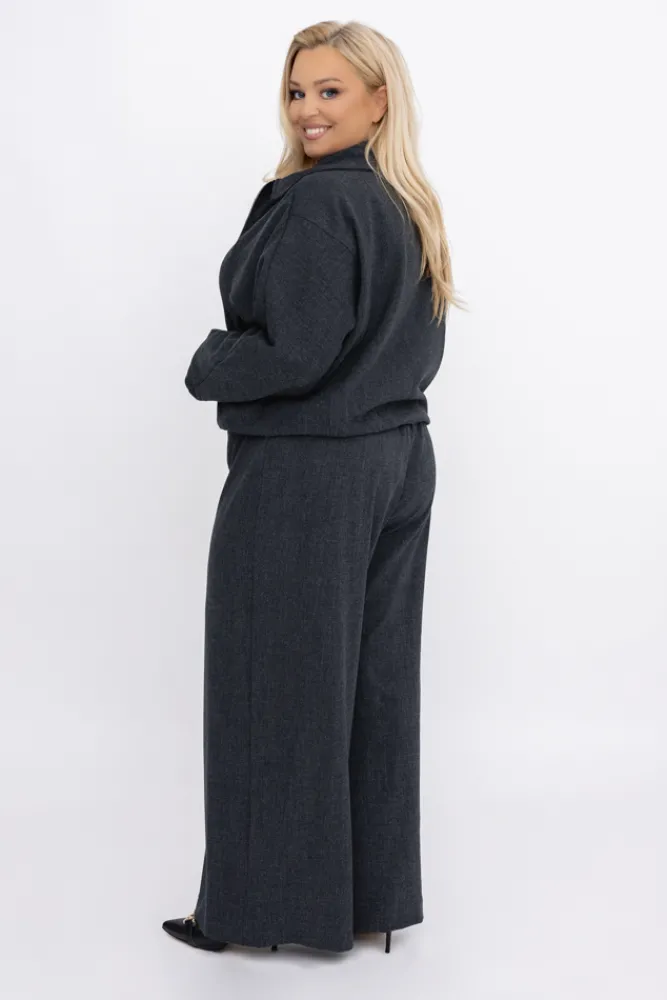 Damskie Włoski Grafitowa Kurtka VAREZI