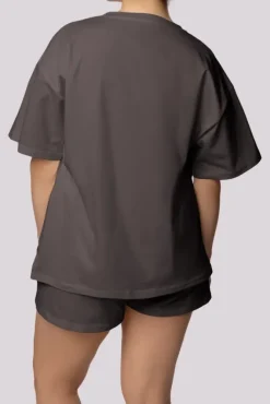 Polski Grafitowa Piżama z szortami BLISS