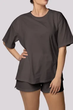 Polski Grafitowa Piżama z szortami BLISS