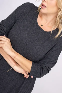 Polski Grafitowa Sukienka DONNA