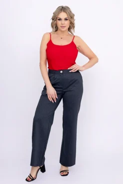 Damskie Polski Grafitowe Spodnie BENTERI Wzór 1