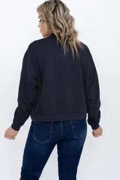Damskie Włoski Granatowa Bluza GIRTI