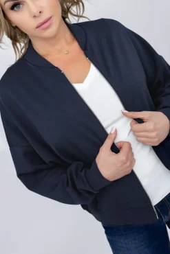 Damskie Włoski Granatowa Bluza GIRTI