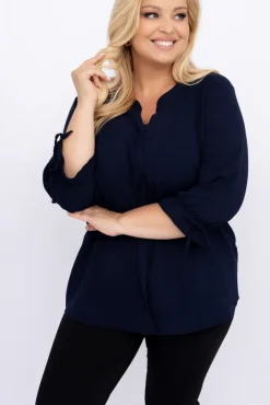 Damskie Polski Granatowa Bluzka CRYNO