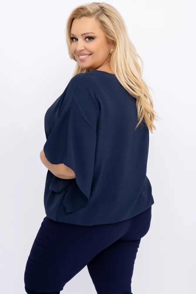 Damskie Polski Granatowa Bluzka ETERNAL