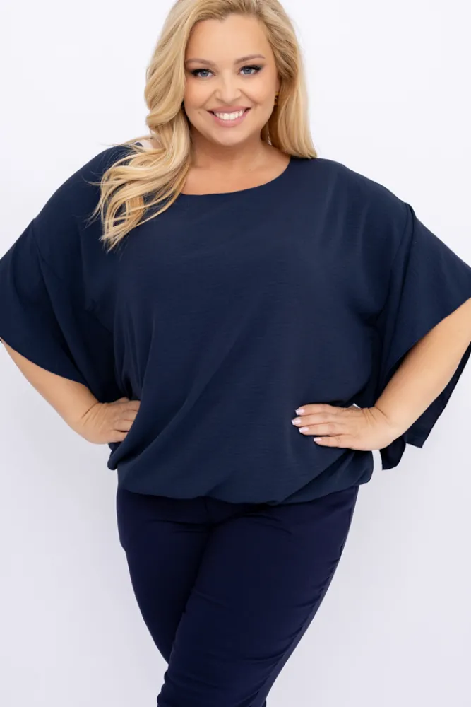 Damskie Polski Granatowa Bluzka ETERNAL