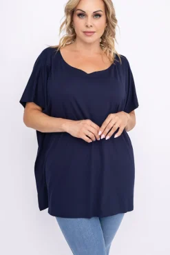 Damskie Polski Granatowa Bluzka MALPEZA