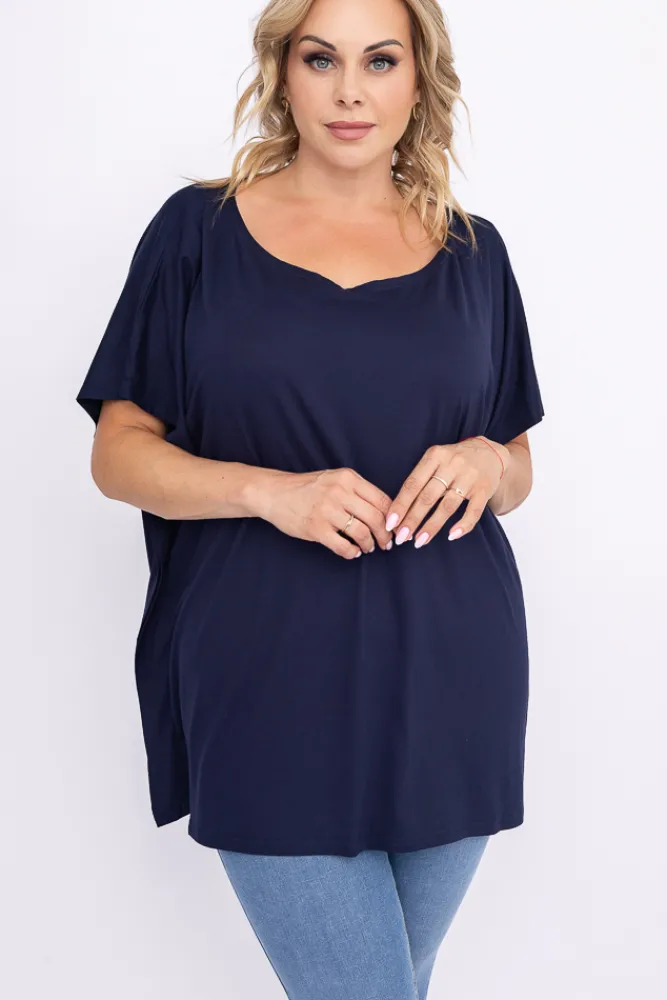 Damskie Polski Granatowa Bluzka MALPEZA