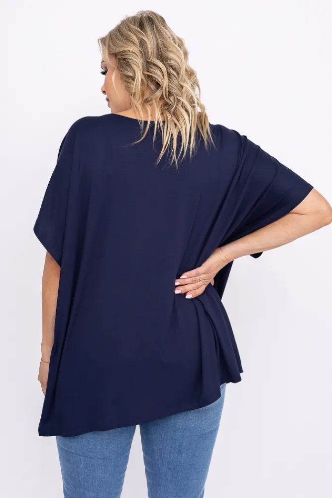 Damskie Polski Granatowa Bluzka MALPEZA