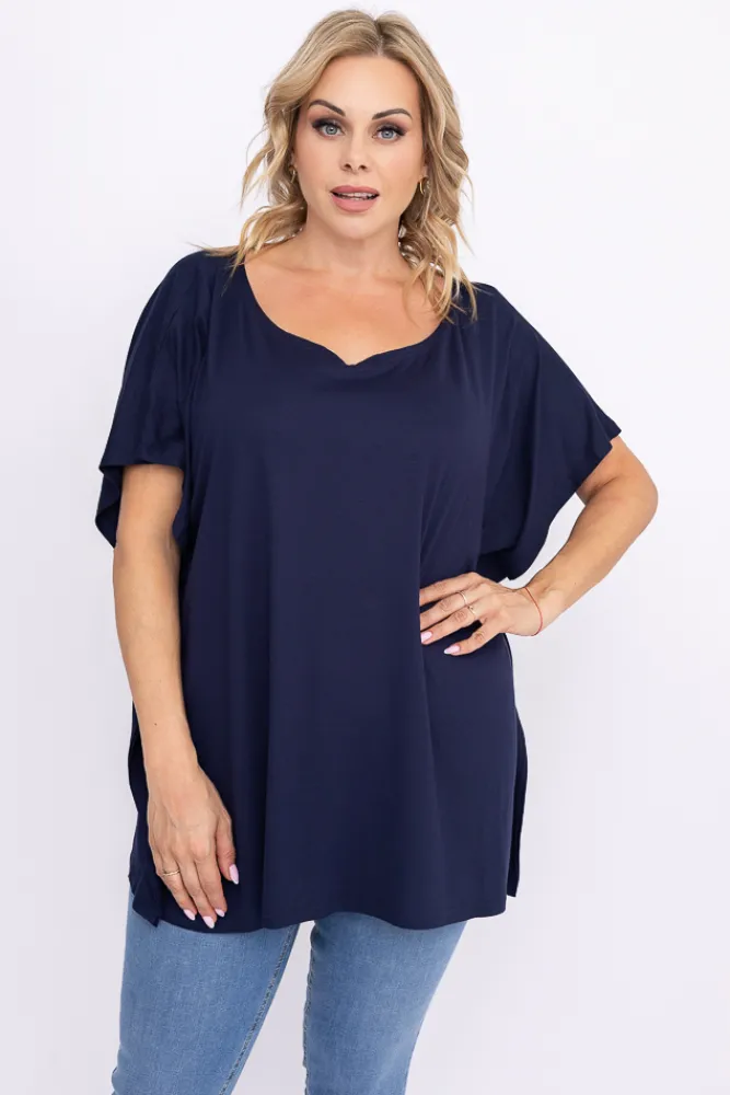 Damskie Polski Granatowa Bluzka MALPEZA