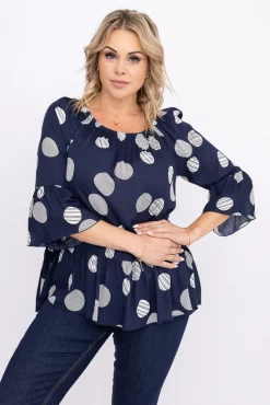 Damskie Polski Granatowa Bluzka SELMI