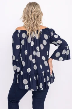 Damskie Polski Granatowa Bluzka SELMI