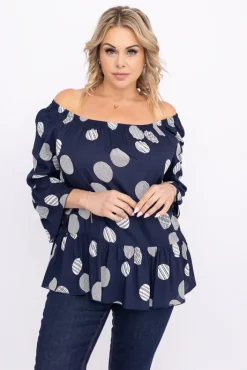 Damskie Polski Granatowa Bluzka SELMI