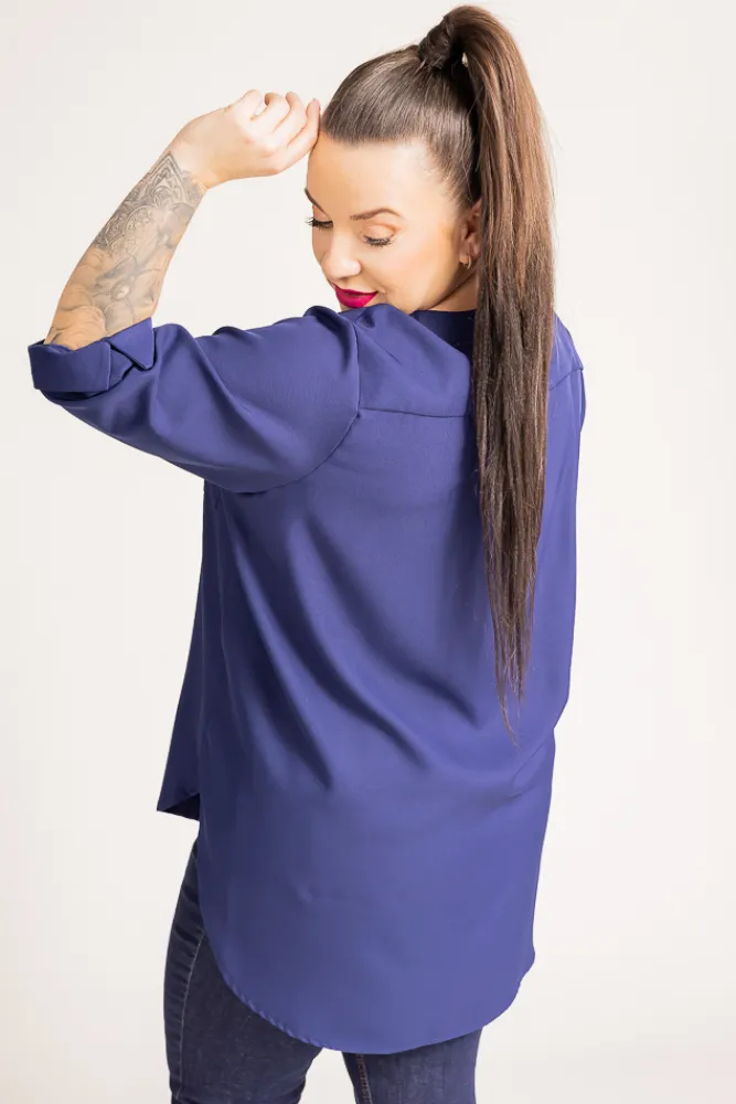 Damskie Polski Granatowa Koszula FOSTI