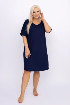 Polski Granatowa Koszula Nocna MERTENI