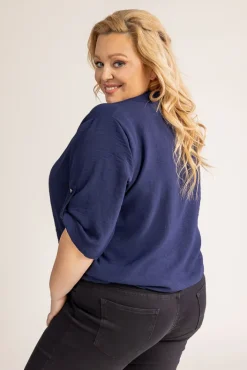 Damskie Polski Granatowa Koszula TIARO