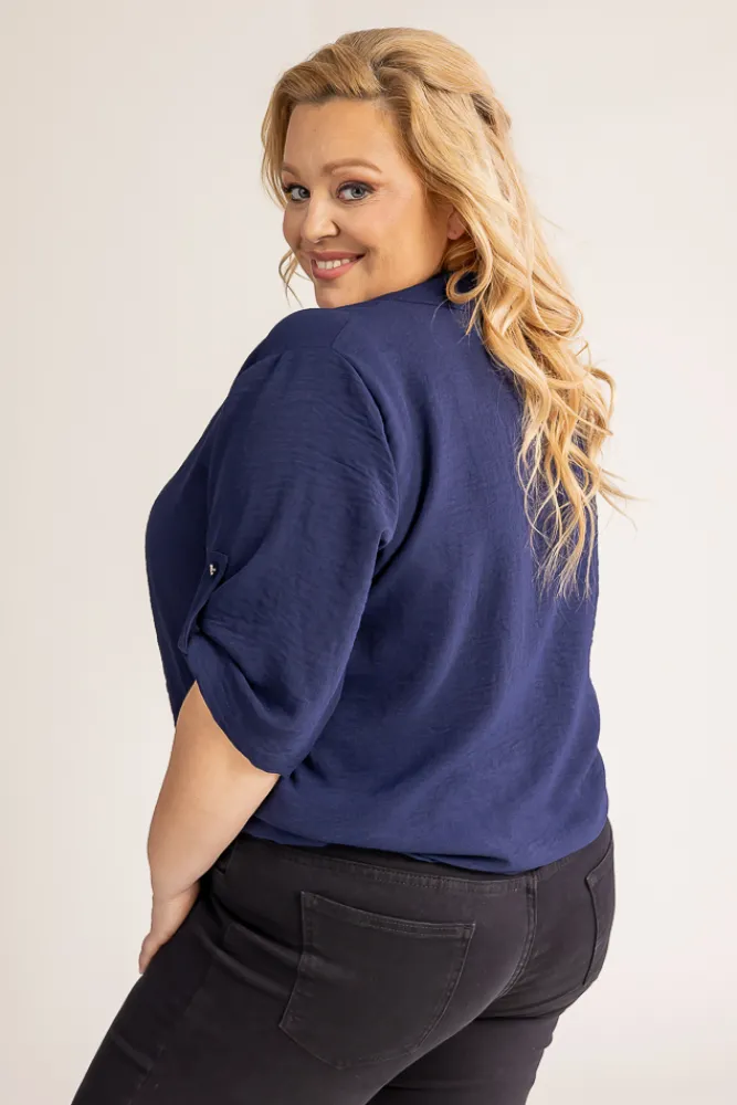 Damskie Polski Granatowa Koszula TIARO