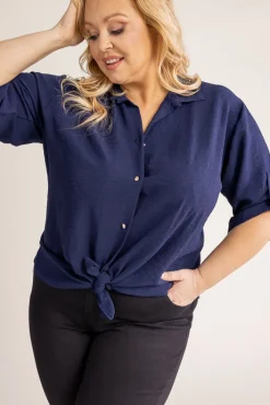 Damskie Polski Granatowa Koszula TIARO